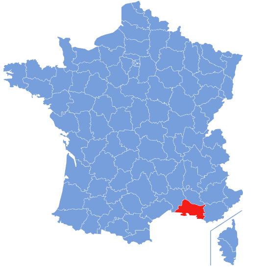 Carte du département des Bouches-du-Rhône (13)