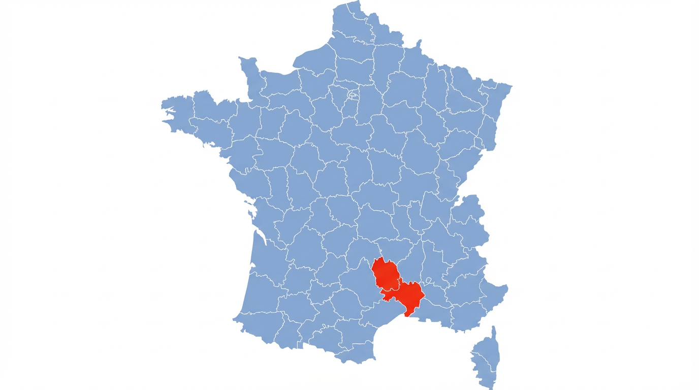 Carte du département du Gard (30)